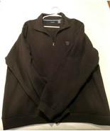 IZOD BLACK HALF ZIP PULLOVER SWEATSHIRT GENTLY WORN (XL) - €34,29 EUR