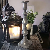 Pewter Candlestick SINGLE Colonial Casting Meriden CT Vintage Farmhouse Rustic  - $34.63