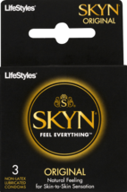 LifeStyles Skyn Non-Latex, 3 Ct Premium Polyisoprene Lubricated Condoms.. - £7.90 GBP