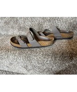 Birkenstock Mayari Women Size 38 / 7 Mocha Brown Leather Birko Flor Thon... - $29.99