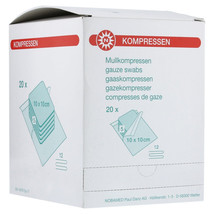 GAUZE COMPRESSES 10x10 cm sterile 12-ply 20x5 pieces - $95.00