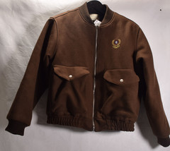 Amiment Womens Bomber Jacket Brown One Size Made in Korea - £77.58 GBP