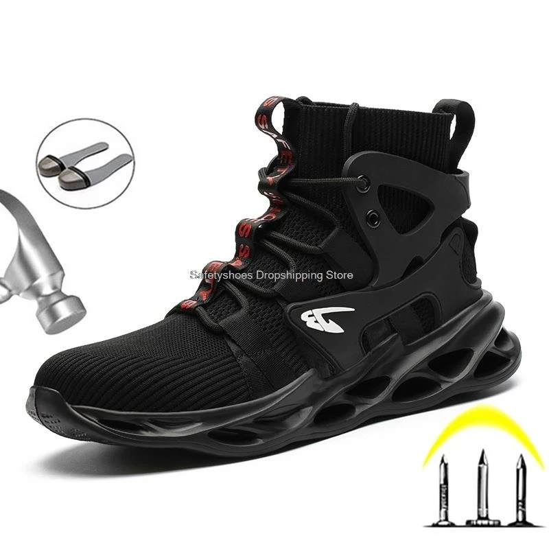 Best Sneakers 2024 New Work Safety Boots For Men Safety Shoes Indestructible Saf - $62.18