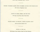 Chef Brian Uhl Menu &amp; Tasting Menu Midtown Cafe Nashville Tennessee  - £37.87 GBP
