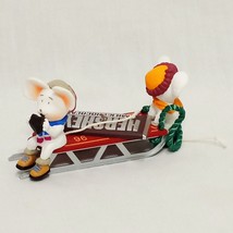 Time for Treat Hershey Chocolate Christmas Ornament 1996 3&quot; Hallmark Candy Mice - £13.39 GBP