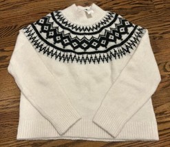 NEW Banana Republic Factory Women’s Fair Isle Mock Neck Sweater Size Med... - $59.50