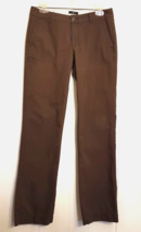Gap Brown Casual Pants size 2 long 100% Cotton Slacks 33 inch inseam - £15.52 GBP