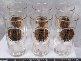 Vintage Gold Rimmed New York Central Mutual Association Tumbler Lot of 6 (gtm25) - £50.83 GBP