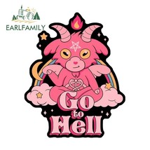 EARLFAMILY 13cm x 10.5cm for Go To Hell Kawaii Goth  Car Stickers Occlusion Scra - £35.77 GBP