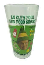 I Cup Elf  Standard Pint Glass An Elf&#39;s Four Main Food Group Beer Glass 16oz - £8.31 GBP