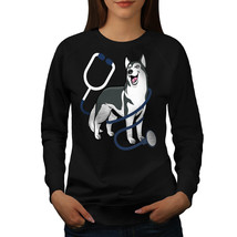Wellcoda Vet Doctor Husky Womens Sweatshirt, Dog Happy Casual Pullover Jumper - £23.25 GBP+