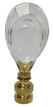 Royal Designs Flat Teardrop Shaped K9 Clear Crystal 1.12&quot; Lamp Finial for Single - £21.54 GBP+