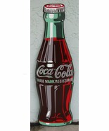 Rare Mint Signed Ande Rooney Metal Coke Bottle 44&quot; Tall Numbered 413/5000 - $26,343.32 MXN