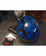 HCI Screaming Skulls Blue &amp; Black Medium Half Helmet w/ Visor ABS Shell ... - $60.96 CAD