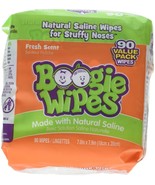 Boogie Wipes 2 Pks of 45, Fresh Scent W/ Natural Saline Stuffy Noses Wip... - $312.64 MXN
