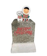 Hallmark Frosty Friends Waterglobe Cube Merry Christmas Bear Eskimo Snow... - $37.91 CAD