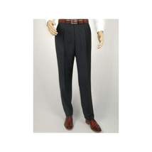 Men's MANTONI Pleated Pants 100% Wool Super 140's Classic Fit  46306-3 Charcoal image 6