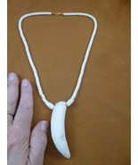 (G157-55) 3-3/8" HUGE GATOR T**TH water buffalo 22" Necklace Alligator T... - €121,12 EUR (G157-55) 3-3/8" HUGE GATOR T**TH water buffalo 22" Necklace Alligator T... - €121,12 EUR