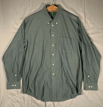 Club Room Gray Button Up Dress Shirt Large 100% Cotton Men&#39;s L Pocket Formal - £11.88 GBP