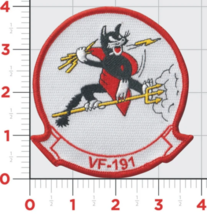 4&quot; Navy VF-191 Satin&#39;s Kittens Cat Fixed Wing Squad Military Embroidered Patch - £28.05 GBP