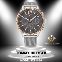 Tommy Hilfiger Men’s Quartz Silver Stainless Steel Grey Dial 44mm Watch 1791466 - £96.37 GBP
