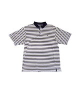 Vintage Y2K South Pole Mens Purple White Striped Short Sleeve Polo Shirt... - $26.05 CAD