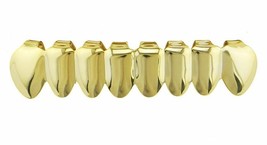 14K Gold 5X Electroplated Mouth 8 Tooth Grills Grillz 8 Bottom Lower + Mold Kit - £6.31 GBP