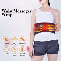 Electric Heating Pad Back Pain Relief Heat Therapy Vibration Hot Compress Waist - £43.29 GBP