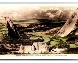 RPPC Banff Springs Hotel Birds Eye View Tinted Postcard T8 - $4.90