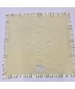 Kidgets Yellow Satin Trim Baby Security Lovey Blanket 31”x30” - €16,49 EUR