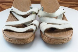 Crocs Sz 7 M Beige Slide Synthetic Women Sandals - £15.53 GBP