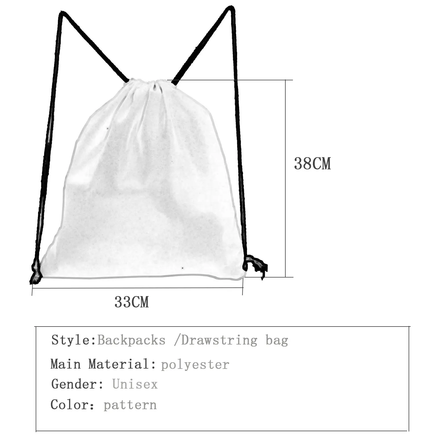 Play Watercolor Gymnastics Art Print Daypack Gymnast Storage Drawstring Bag for  - £23.53 GBP