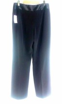 Kasper Womens Plus Brussels Black Dress Pants Size 10 Side Zipper 100% Polyester - £14.01 GBP