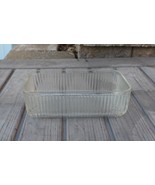 Vtg Anchor Hocking? Ribbed Glass Rectangular Refrigerator Dish Textured ... - £7.46 GBP