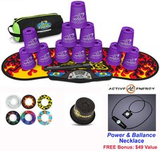 Speed Stacks Combo Set &#39;The Works: 12 Purple 4&quot; Cups, Black Flame Gen 3 ... - $169.75