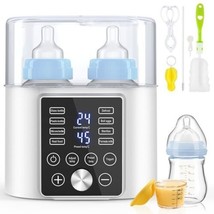 Baby Bottle Warmer 12-in-1 Fast Milk Warmer w Timer Dual Bottle For all Bottles - £33.06 GBP