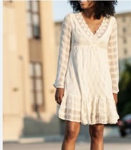 Free People Gentle Dreamer Dress XS Antique White Boho Peasant Cottage C... - $20.19