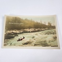 Postcard Shooting Whitehorse Rapids RPPC Hand Colored - £10.95 GBP