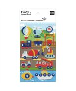 CUTE VEHICLES FELT STICKERS Boat Truck Train Sticker Sheet Raised Fuzzy ... - $3.44 CAD