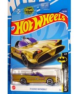 Hot Wheels 2022 Batman Series #131 TV Series Batmobile Mtflk Gold w/ RSWs - £3.09 GBP