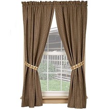 Country check Window Curtains with tiebacks - £31.45 GBP
