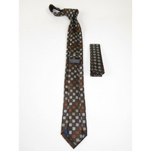 Mens Narrow Tie/Hankie Set Microfiber Silky Vito Rofolo by J.Valintin VTR-72 image 2