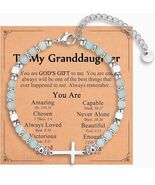 Granddaughter gray/white/silver stone with Cross Bracelet. New #AB-385-R2 - $182.48 MXN
