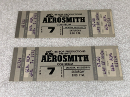 Aerosmith 2 Original 1978 Unused Concert Tickets Day Of Show Steven Tyler Usa - £11.20 GBP