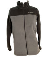 Columbia Two-Toned Full-Zip Fleece Jacket Black/Grey Youth Large (14-16) - $20.83 CAD