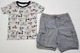 L) Boy Carter's Kid Dog T-Shirt and Cargo Shorts Size 7 - $5.93