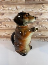 Vintage Erphila Majolica Dachshund Weiner Dog Teapot Germany 6703 B Mark Only - $145.13