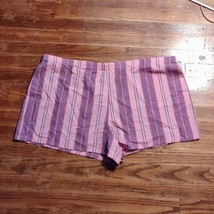 BP Boyfriend Stripe Pajama Shorts Pink Ibis Emmy Stripe Women Size Large - $15.26