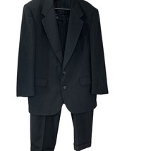 Evan Picone Mens Dark Gray Wool Suit Jacket 44R Pants 38X28 Union Made USA - $39.95