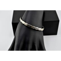 Vintage 925 Sterling Silver Mexico Engraved Bangle Bracelet - $34.16